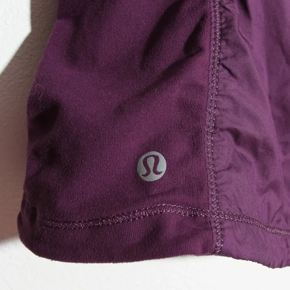 Lululemon Rush Hour Jacket Darkest Magenta Purple Full Zip Glyde Rulu Size 2